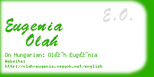 eugenia olah business card